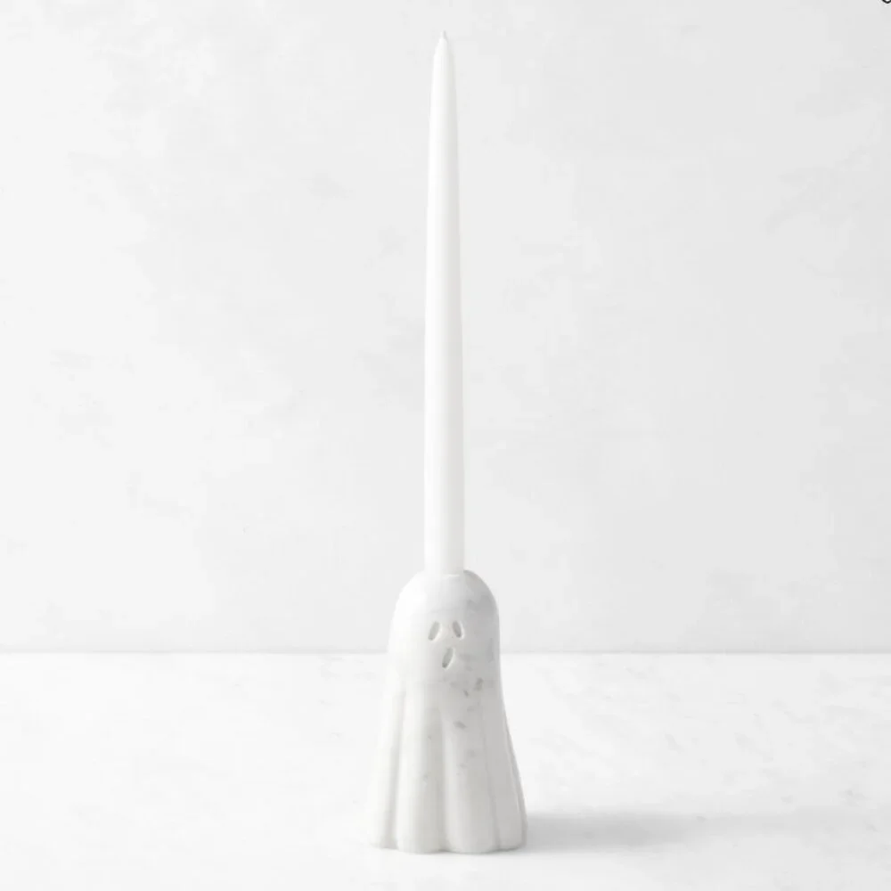 Williams Sonoma Be Home Figural Ghost Taper Holders Set of 2